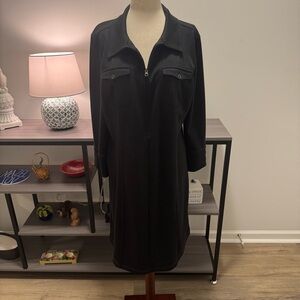 Royal Robbins Black Zip-Front Knit Dress – Size Large